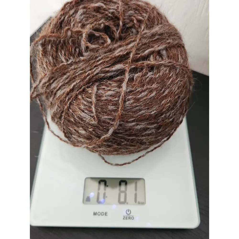Robin Turner Peruvian Tweed Yarn Lot Alpaca DK Brown Blue Ridge 600 Yds Skeins